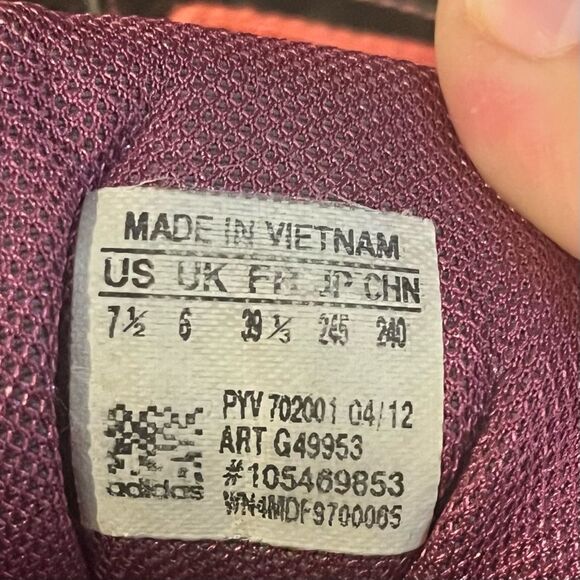 ADIDAS AdiWear Mud Release Surface Running Sneakers Black & Pink Sizs 7.5 - Picture 6 of 6